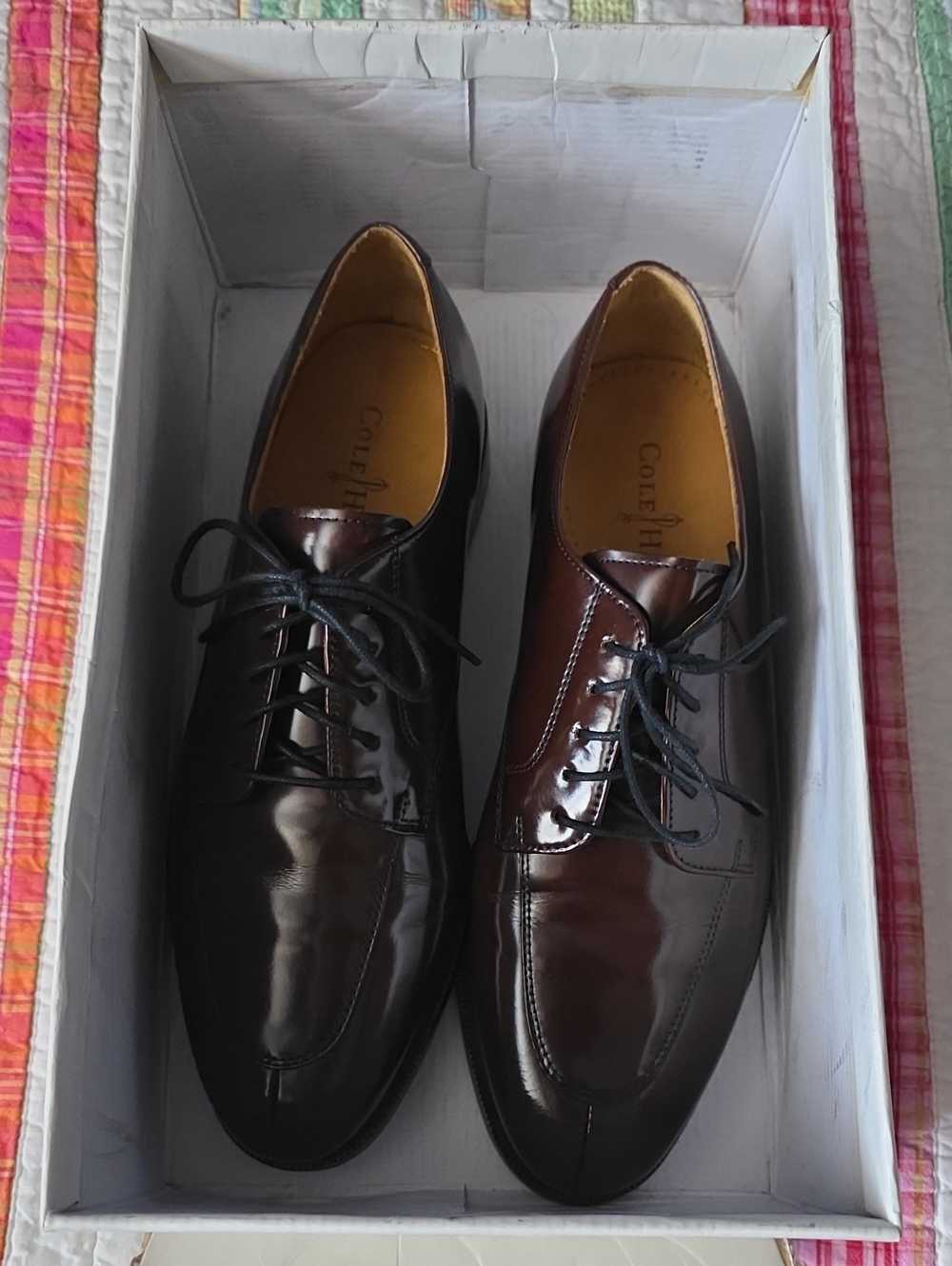 Cole Haan Men's Burnished Brown Leather Oxfords